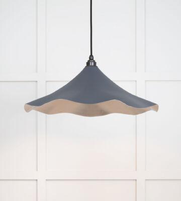 From The Anvil Smooth Nickel Flora Pendant in Slate