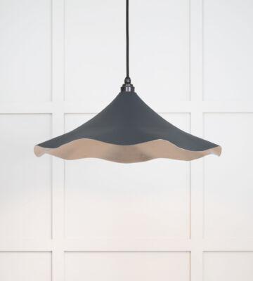 From The Anvil Smooth Nickel Flora Pendant in Soot