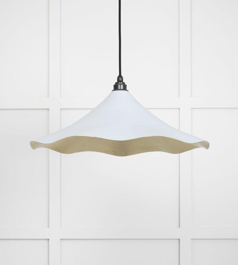 From The Anvil Smooth Brass Flora Pendant in Birch - Image 3