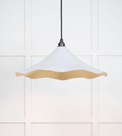 From The Anvil Smooth Brass Flora Pendant in Birch