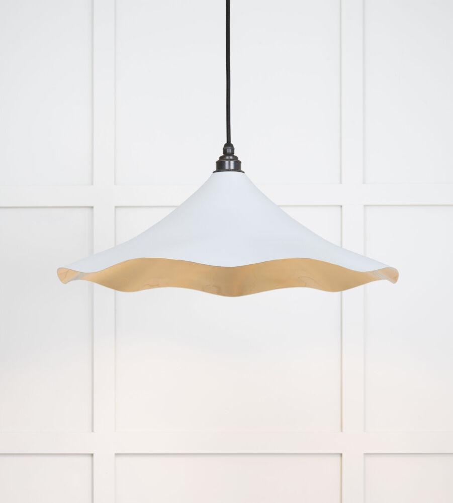From The Anvil Smooth Brass Flora Pendant in Birch