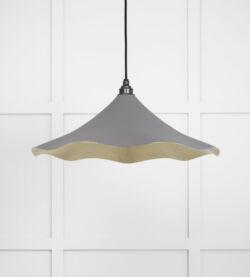 From The Anvil Smooth Brass Flora Pendant in Bluff - Image 3