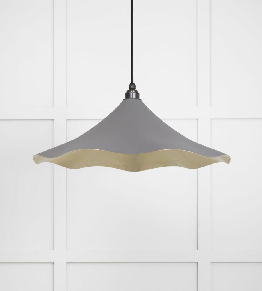 From The Anvil Smooth Brass Flora Pendant in Bluff - Image 3