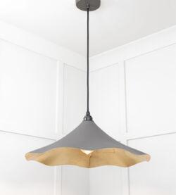 From The Anvil Smooth Brass Flora Pendant in Bluff - Image 4