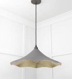 From The Anvil Smooth Brass Flora Pendant in Bluff - Image 5