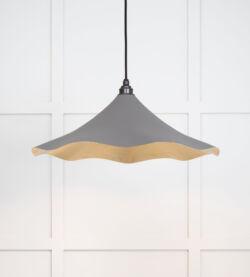 From The Anvil Smooth Brass Flora Pendant in Bluff