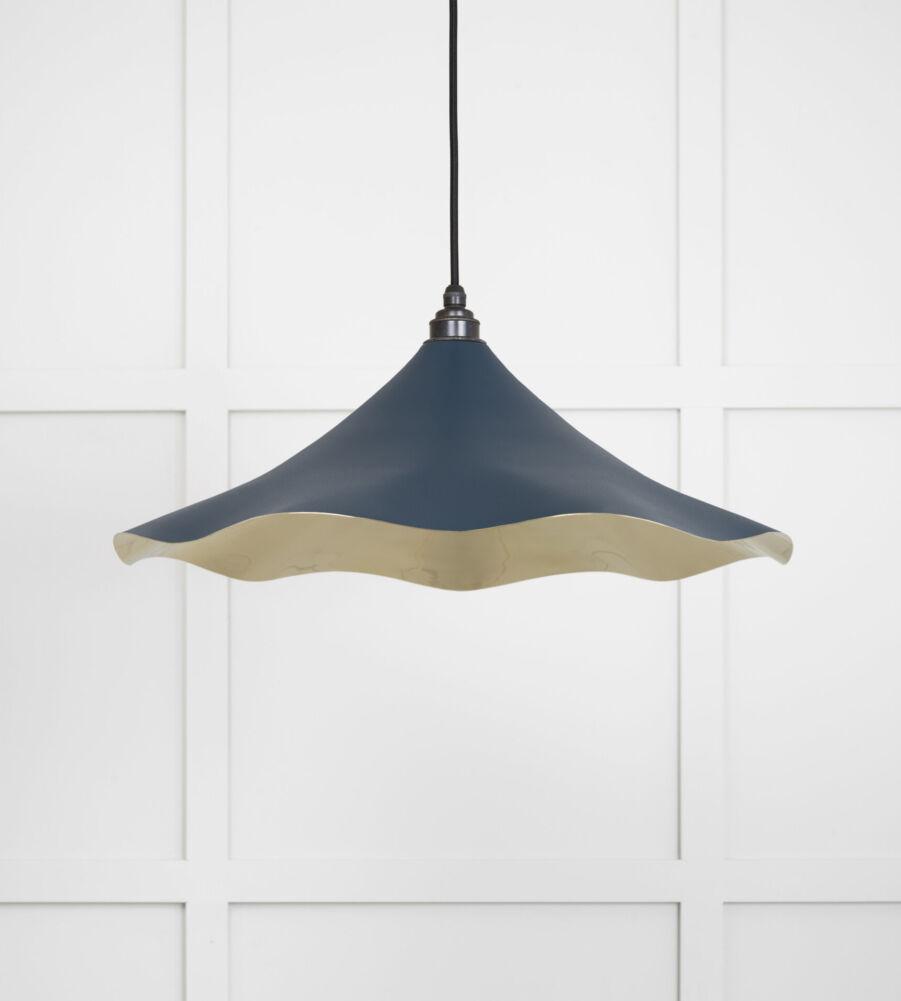From The Anvil Smooth Brass Flora Pendant in Dusk - Image 3