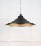 From The Anvil Smooth Brass Flora Pendant in Elan Black