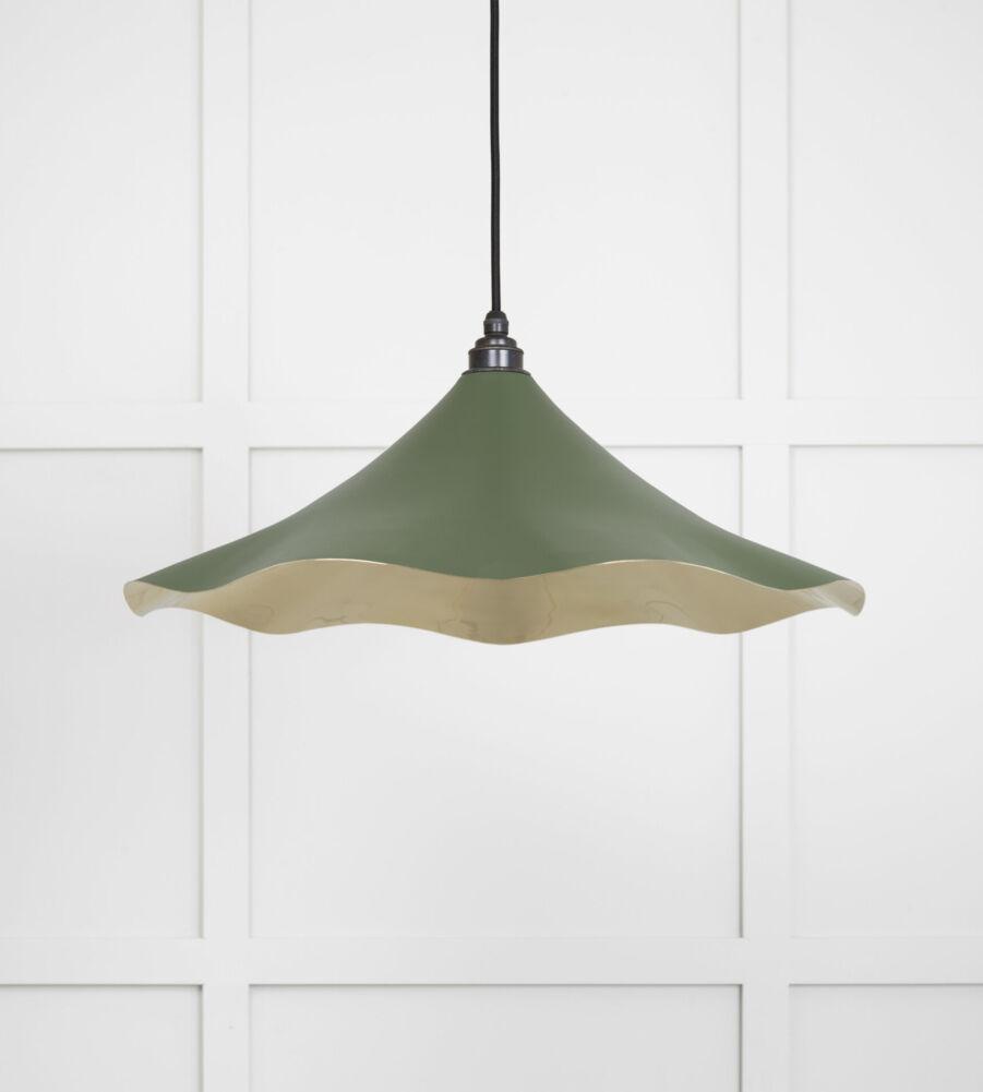 From The Anvil Smooth Brass Flora Pendant in Heath - Image 3