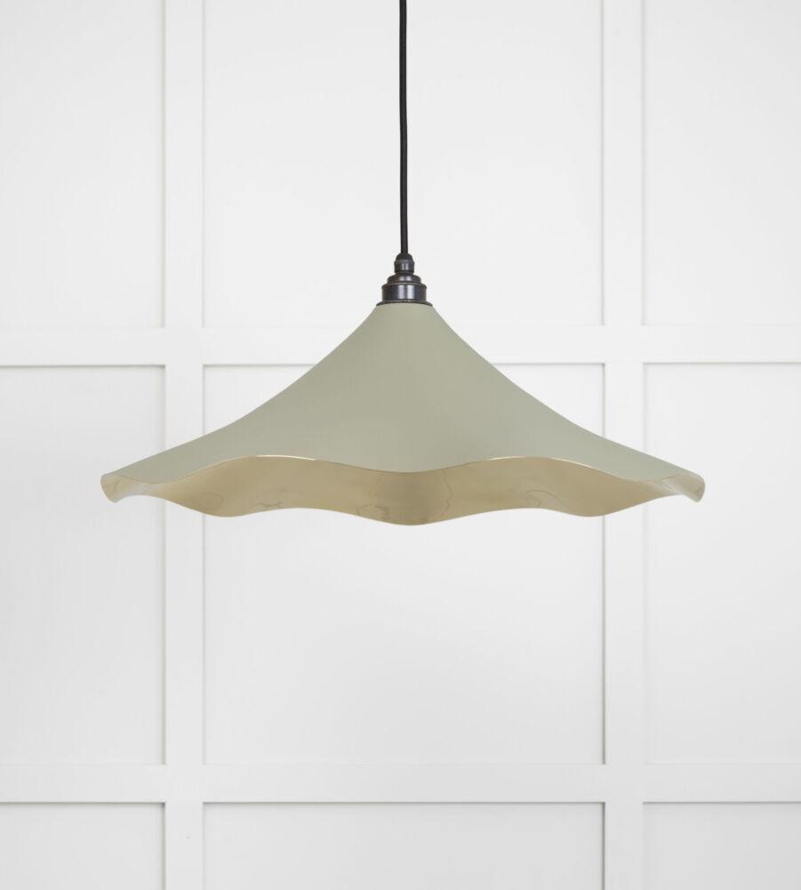 From The Anvil Smooth Brass Flora Pendant in Tump - Image 3