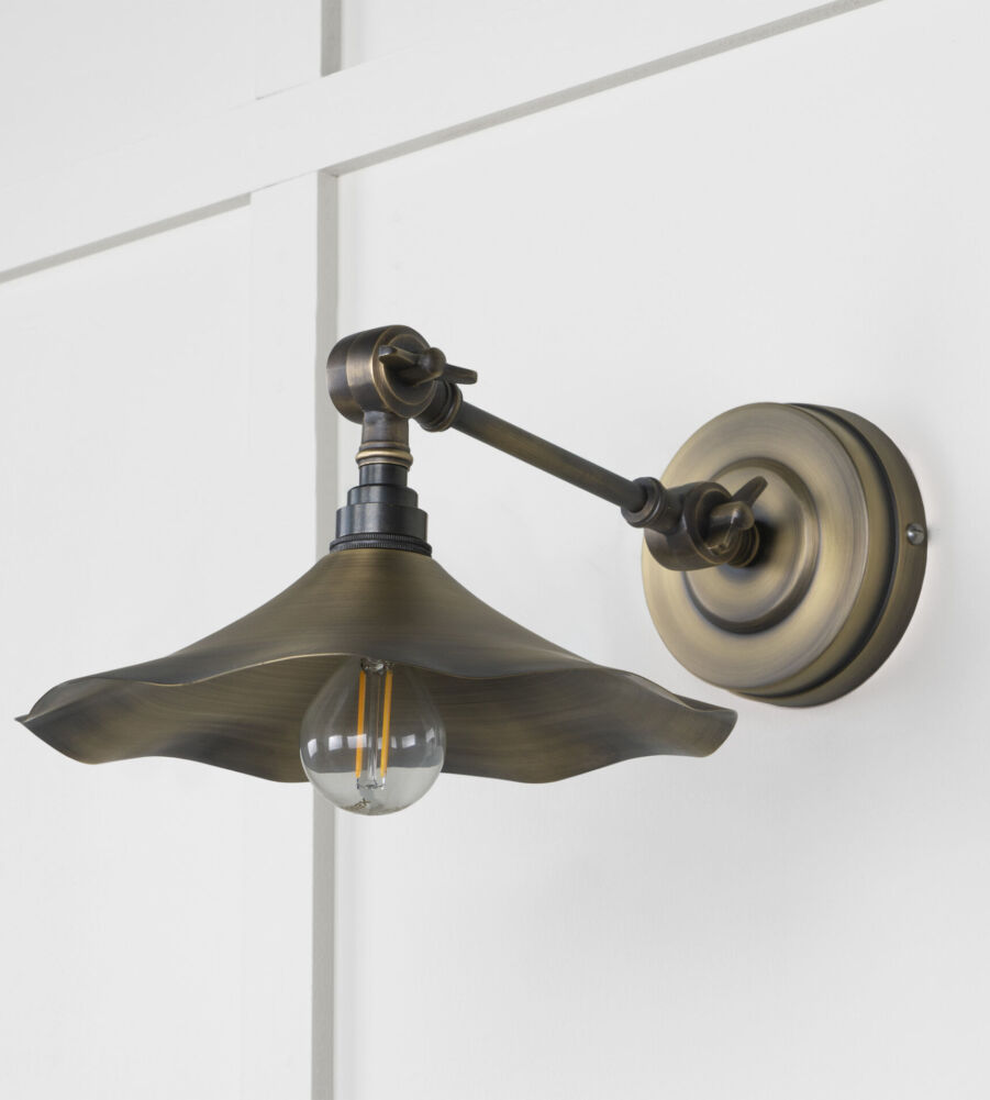 From The Anvil Aged Brass Flora Wall Light - Image 3