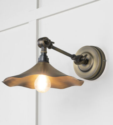 From The Anvil Aged Brass Flora Wall Light