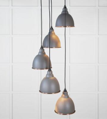 From The Anvil Smooth Copper Brindley Cluster Pendant in Bluff