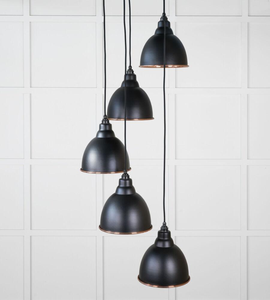 From The Anvil Smooth Copper Brindley Cluster Pendant in Elan Black - Image 3