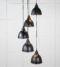 From The Anvil Smooth Copper Brindley Cluster Pendant in Elan Black