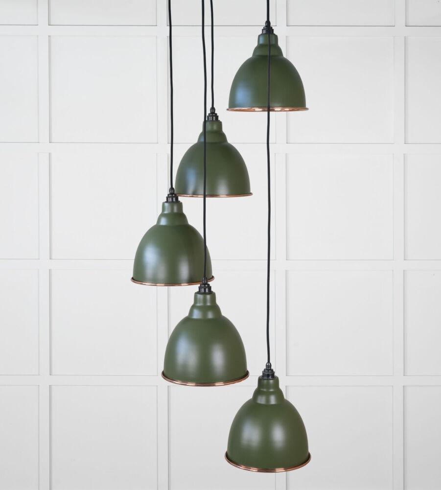 From The Anvil Smooth Copper Brindley Cluster Pendant in Heath - Image 3