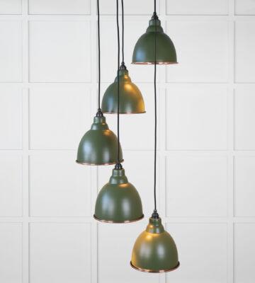 From The Anvil Smooth Copper Brindley Cluster Pendant In Heath