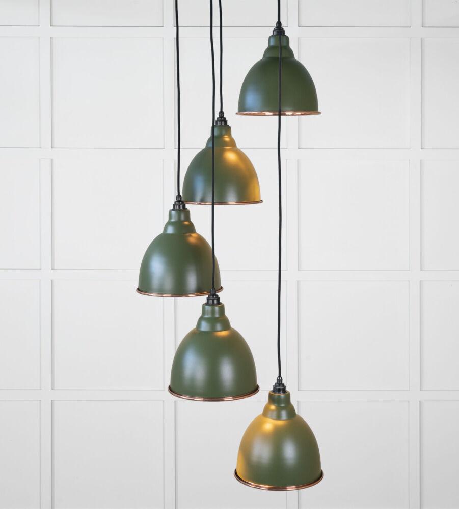 From The Anvil Smooth Copper Brindley Cluster Pendant in Heath