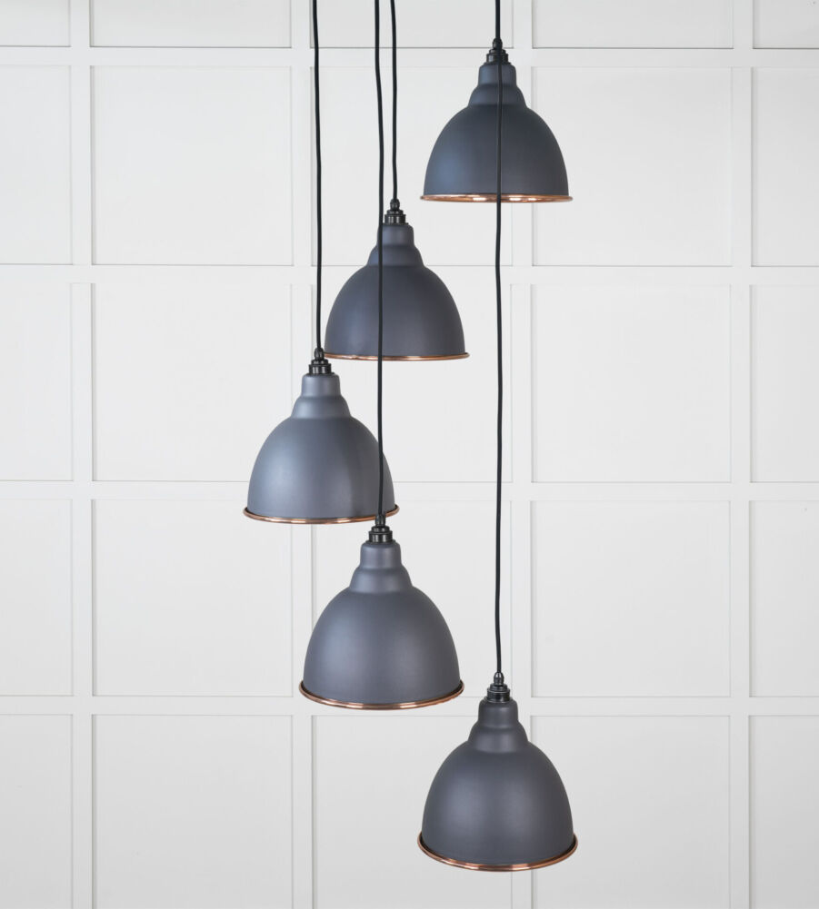 From The Anvil Smooth Copper Brindley Cluster Pendant in Slate - Image 3