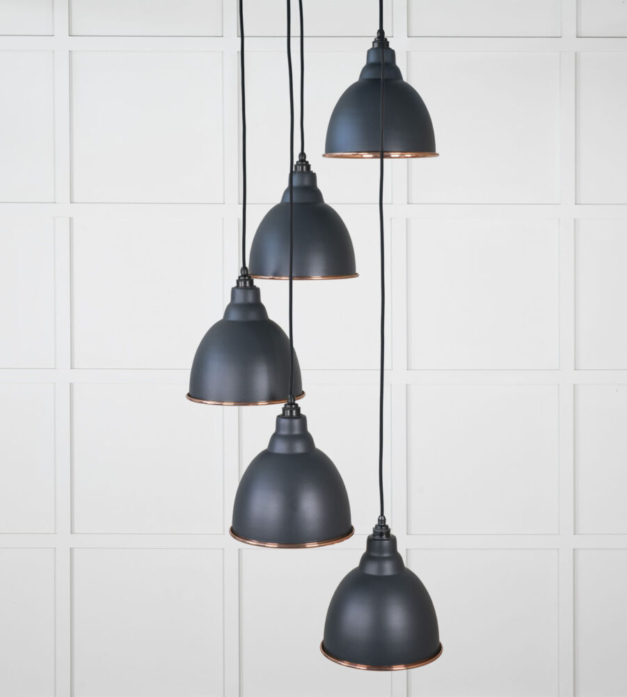 From The Anvil Smooth Copper Brindley Cluster Pendant in Soot - Image 3