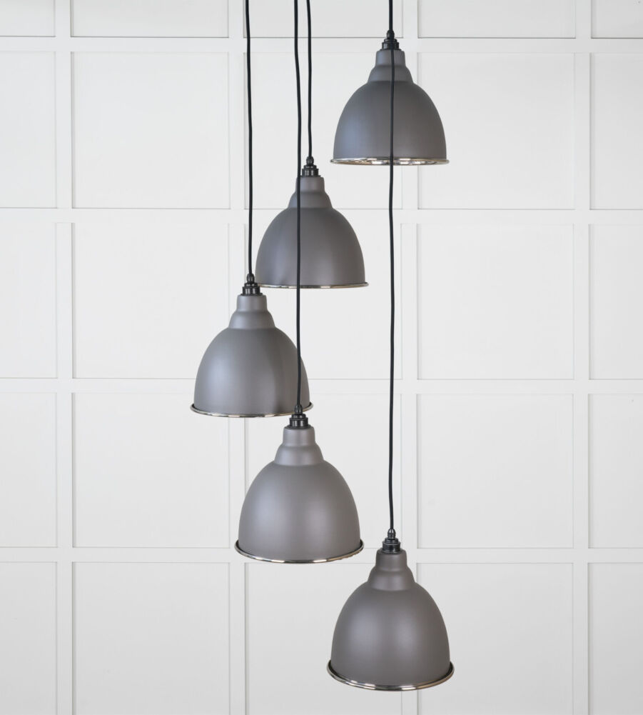 From The Anvil Smooth Nickel Brindley Cluster Pendant in Bluff - Image 3