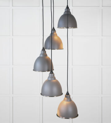 From The Anvil Smooth Nickel Brindley Cluster Pendant in Bluff