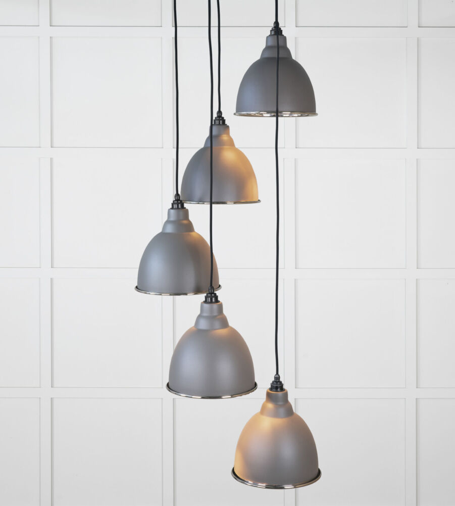 From The Anvil Smooth Nickel Brindley Cluster Pendant in Bluff