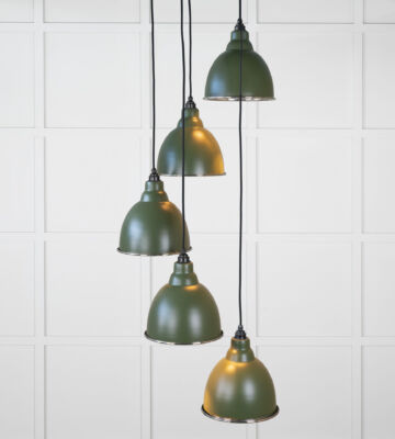 From The Anvil Smooth Nickel Brindley Cluster Pendant in Heath