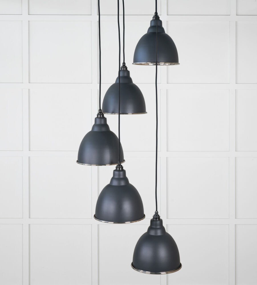 From The Anvil Smooth Nickel Brindley Cluster Pendant in Soot - Image 3