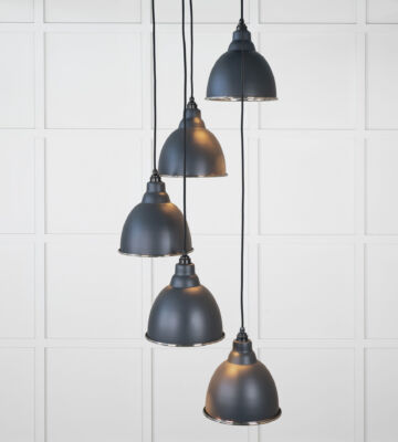From The Anvil Smooth Nickel Brindley Cluster Pendant In Soot