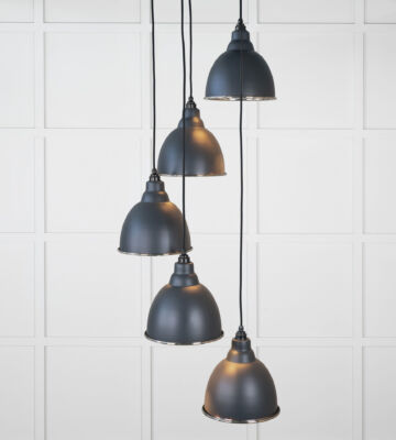 From The Anvil Smooth Nickel Brindley Cluster Pendant in Soot