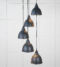From The Anvil Smooth Nickel Brindley Cluster Pendant in Soot