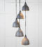 From The Anvil Smooth Brass Brindley Cluster Pendant in Bluff
