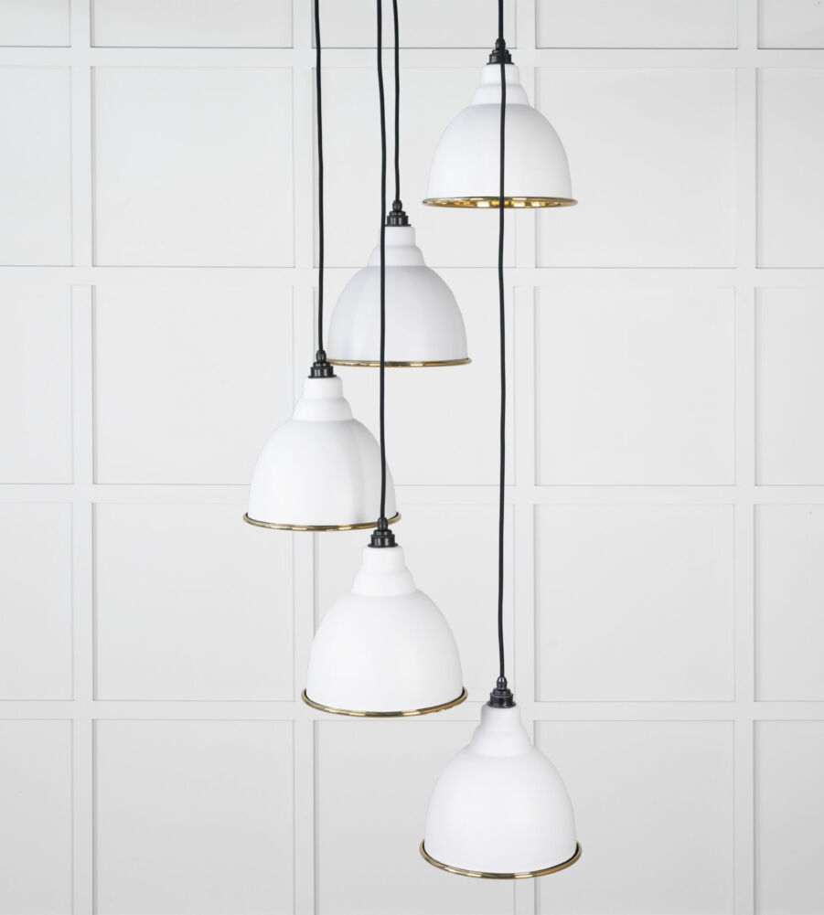 From The Anvil Smooth Brass Brindley Cluster Pendant in Flock - Image 3