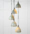 From The Anvil Smooth Brass Brindley Cluster Pendant in Tump