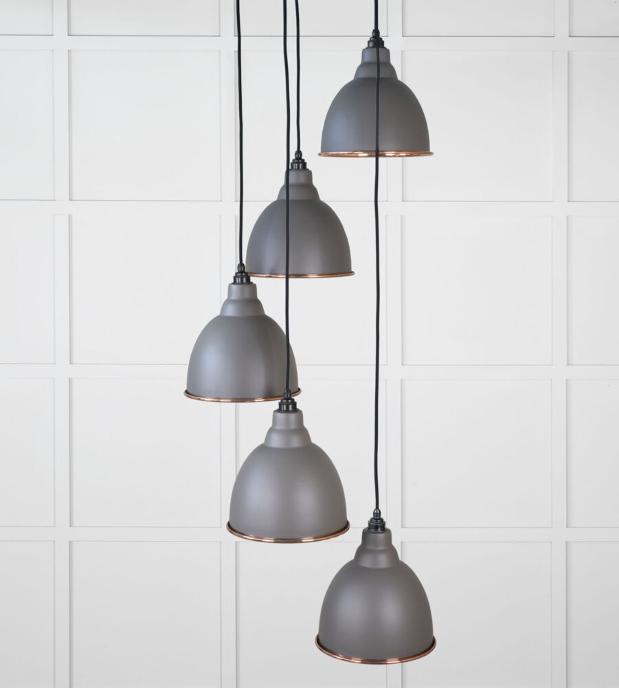 From The Anvil Hammered Copper Brindley Cluster Pendant in Bluff - Image 3