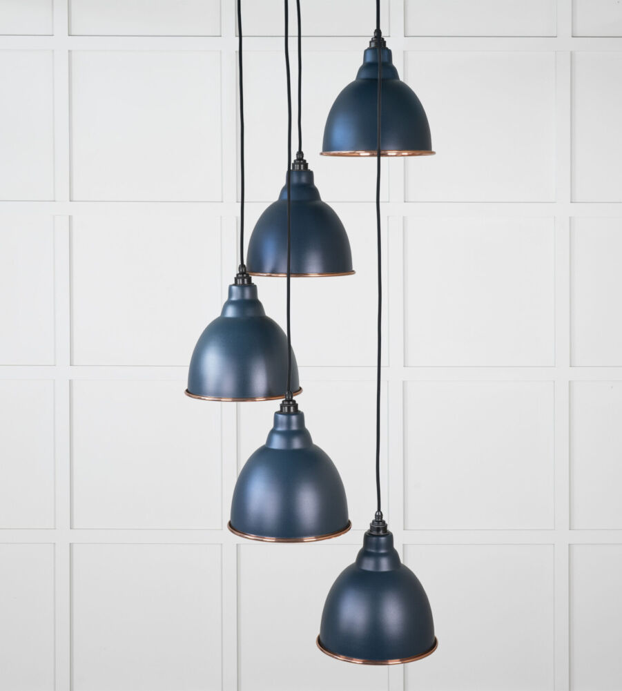 From The Anvil Hammered Copper Brindley Cluster Pendant in Dusk - Image 3