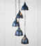 From The Anvil Hammered Copper Brindley Cluster Pendant in Dusk