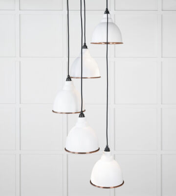 From The Anvil Hammered Copper Brindley Cluster Pendant in Flock