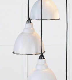 From The Anvil Hammered Nickel Brindley Cluster Pendant in Birch - Image 5