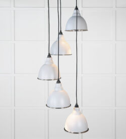 From The Anvil Hammered Nickel Brindley Cluster Pendant in Birch