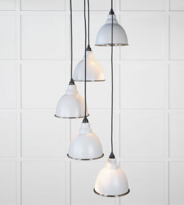 From The Anvil Hammered Nickel Brindley Cluster Pendant In Birch
