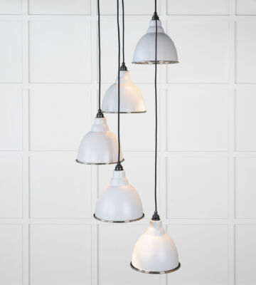 From The Anvil Hammered Nickel Brindley Cluster Pendant in Birch