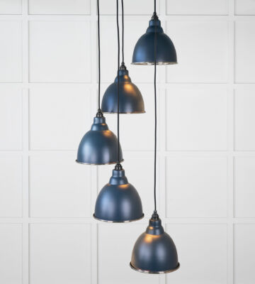 From The Anvil Hammered Nickel Brindley Cluster Pendant In Dusk