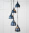 From The Anvil Hammered Nickel Brindley Cluster Pendant in Dusk