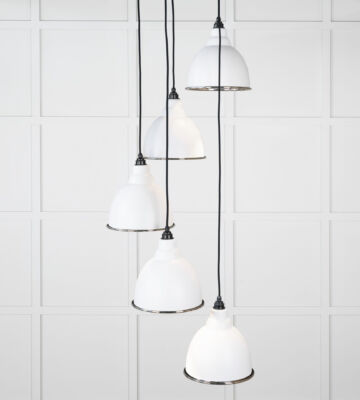 From The Anvil Hammered Nickel Brindley Cluster Pendant in Flock