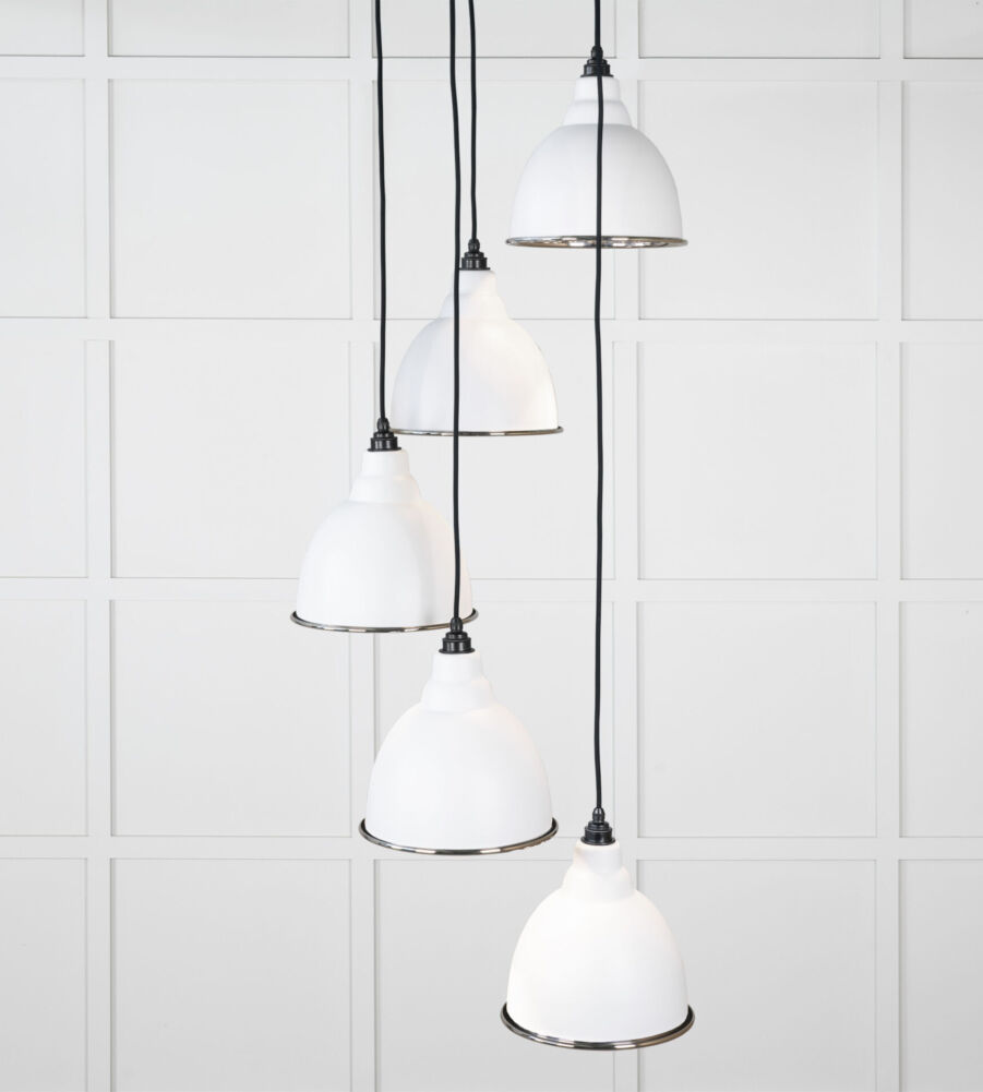 From The Anvil Hammered Nickel Brindley Cluster Pendant in Flock
