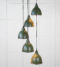 From The Anvil Hammered Nickel Brindley Cluster Pendant in Heath