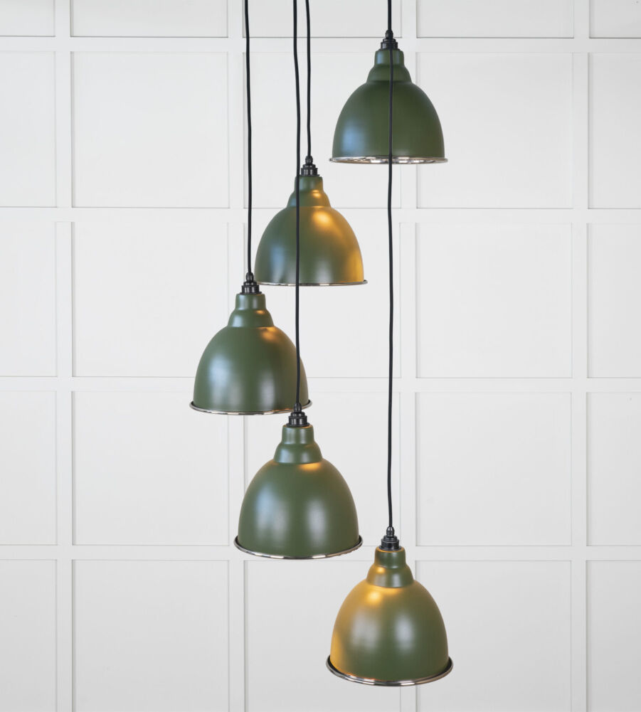 From The Anvil Hammered Nickel Brindley Cluster Pendant in Heath