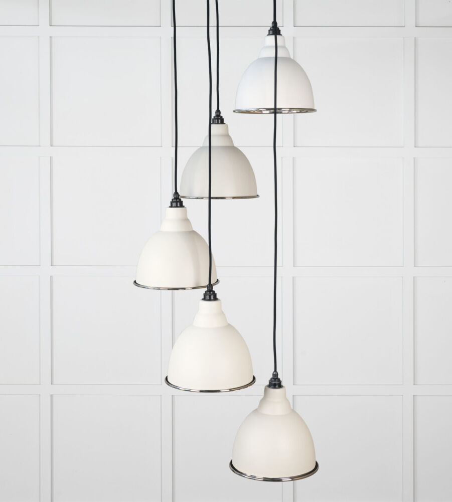 From The Anvil Hammered Nickel Brindley Cluster Pendant in Teasel - Image 3